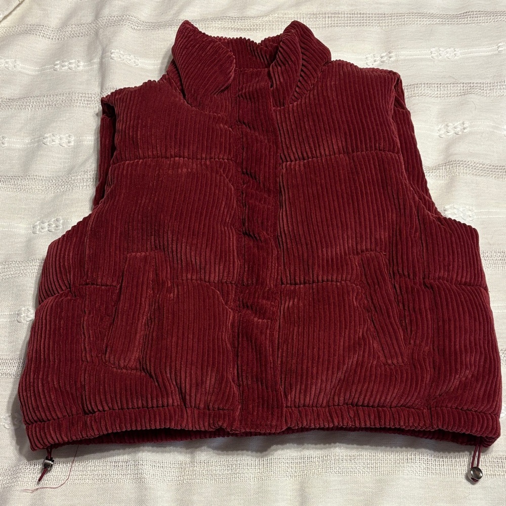 7 For All Mankind Burgundy Corduroy Vest